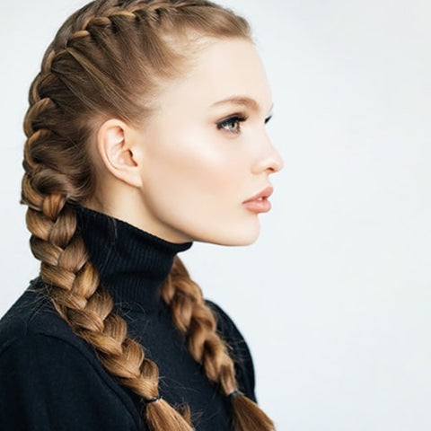 Double tresse collée