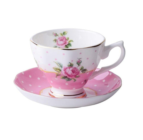 Tasse de thé Anglaise en porcelaine Rose