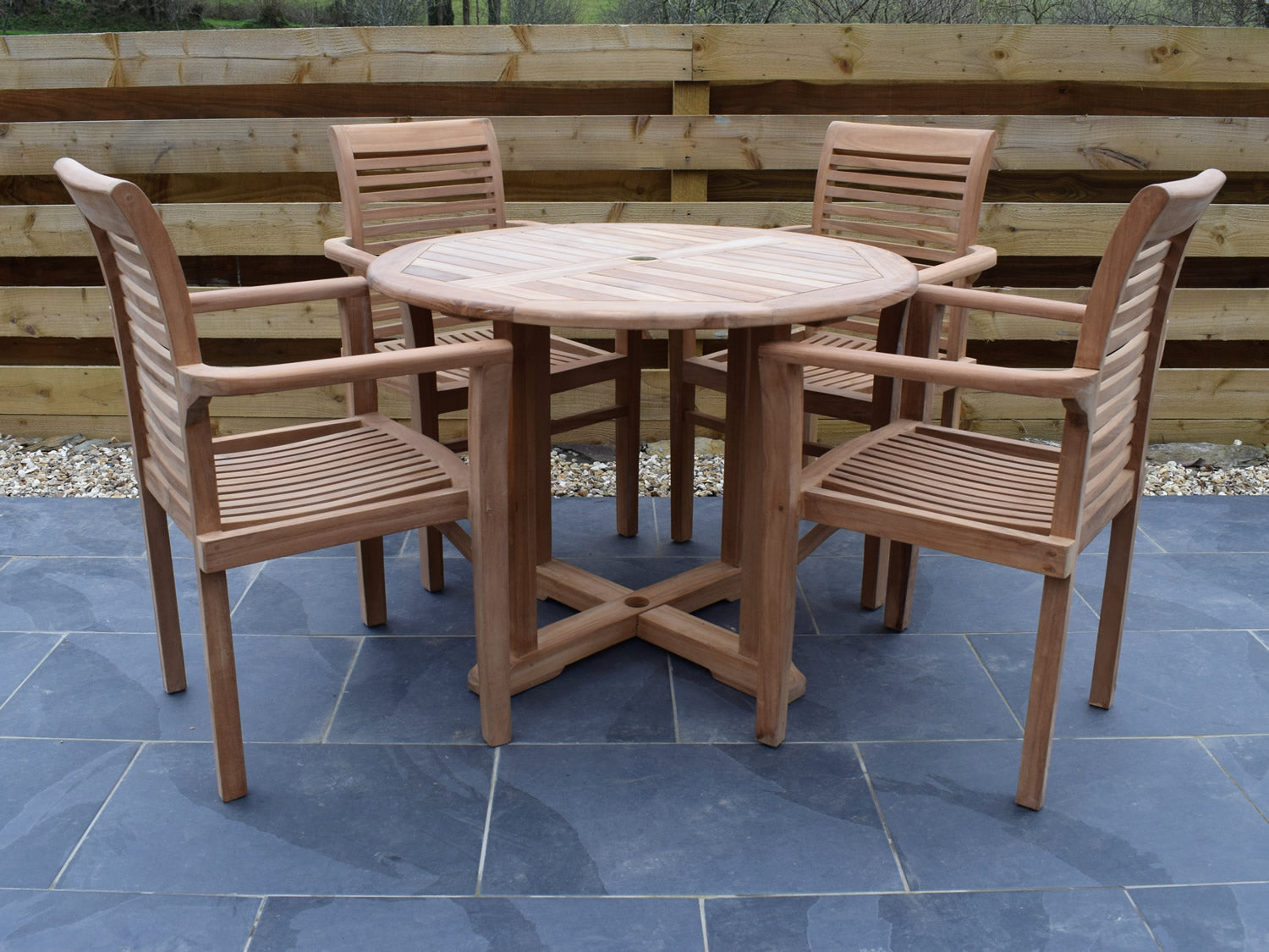 newbury 4 seater wooden patio set