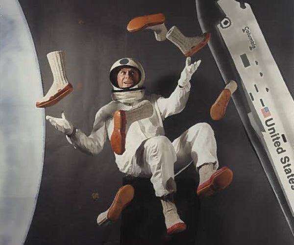 Acorn Slipper Socks with Astronaut Mannequin 