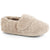 Women's Adjustable Spa Wrap Slippers in Taupe Right Angled View