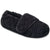 Women's Adjustable Spa Wrap Slippers in Black Right Angled View