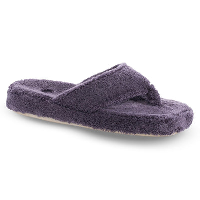 Women's Spa Thong Slippers in Ink Right Angled View