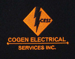 Embroidered Cogen Electrical Services Inc. Logo, 7600 Stitches