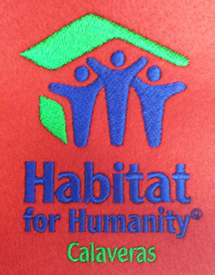 Embroidered Habitat for Humanity Logo, 7500 Stitches