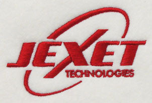 Embroidered Jexet Technologies Logo: 4300 Stitches