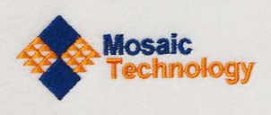 Embroidered Mosaic Technology Logo, 3300 Stitches