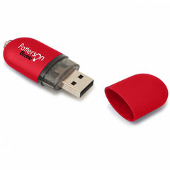 Norwood Red Oval USB Flash Drive- 8 GB