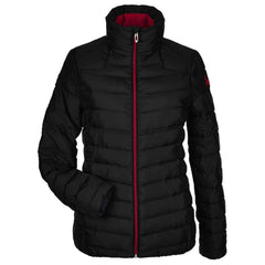 Spyder Women's Black and Red Supreme Puffer jacket