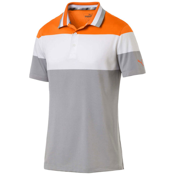 orange puma golf shirt