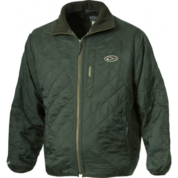 Olive Fleece Lined Quilted Jacket