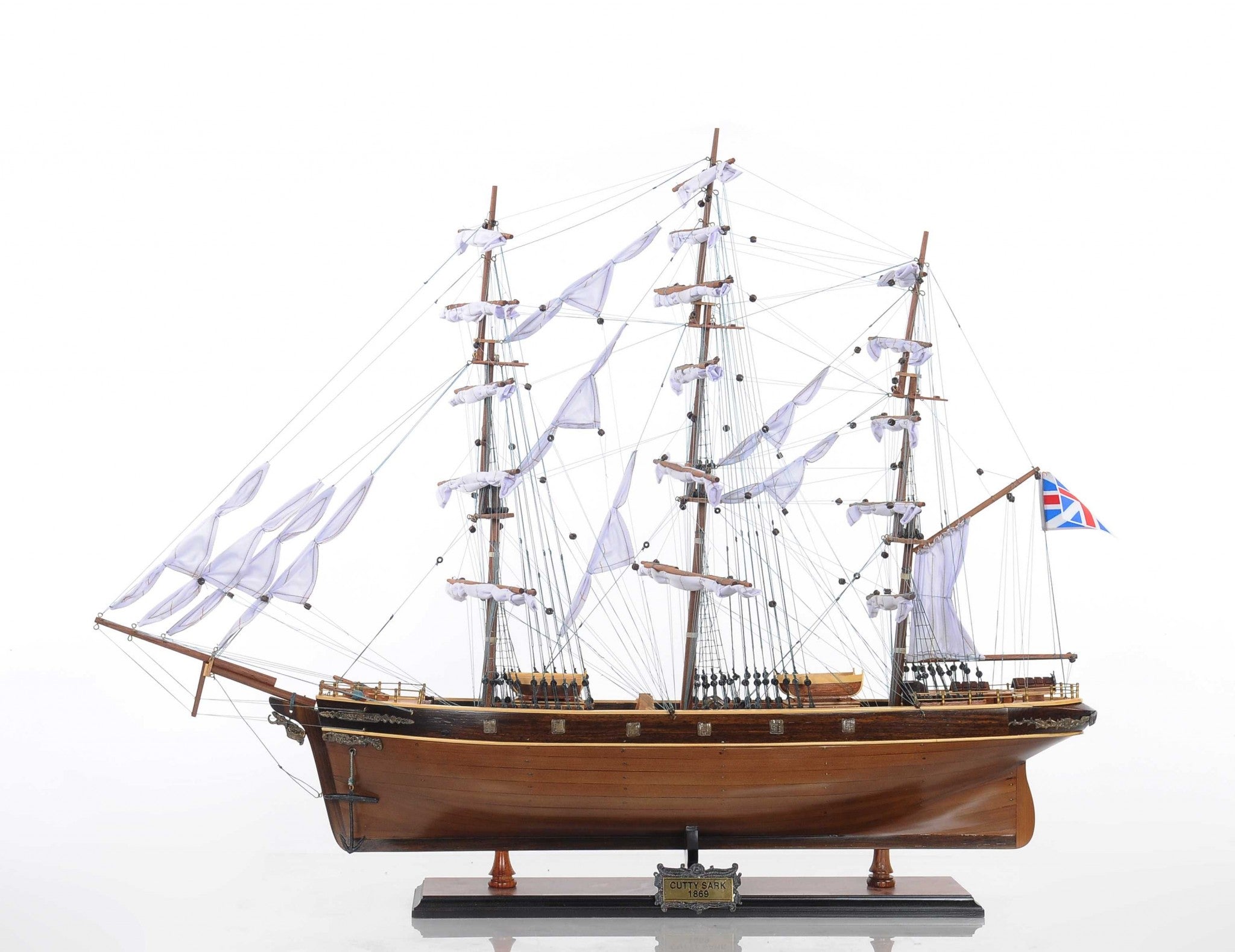 Cutty Sark China Clipper Tall Ship 34' Built Wooden Model Boat  Assembled