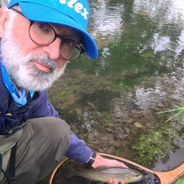 selfie à la pêche de la truite