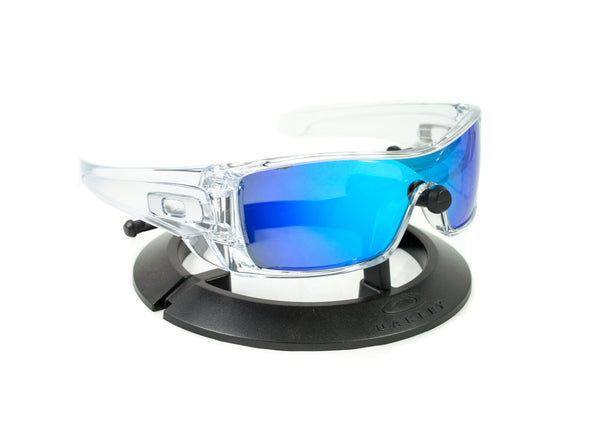 clear and blue oakleys