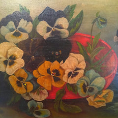 victorian pansy painting, pansy, painting, vintage art, pretty funny vintage