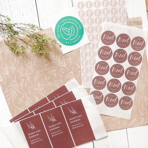 eco-friendly tissue paper and stickers from noissue