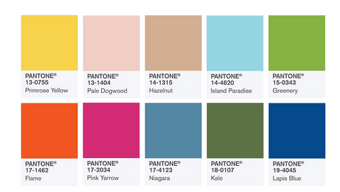 Panton Color Institute Color Trends for 2017