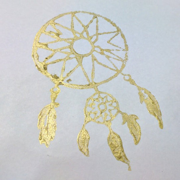 dreamcatcher gold block print