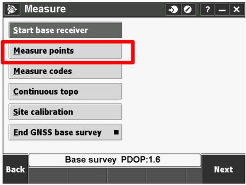 Trimble Access - Starting Survey