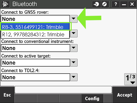 Trimble Access TSC3 screenshot - Rover