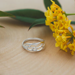 handmade botanical ring
