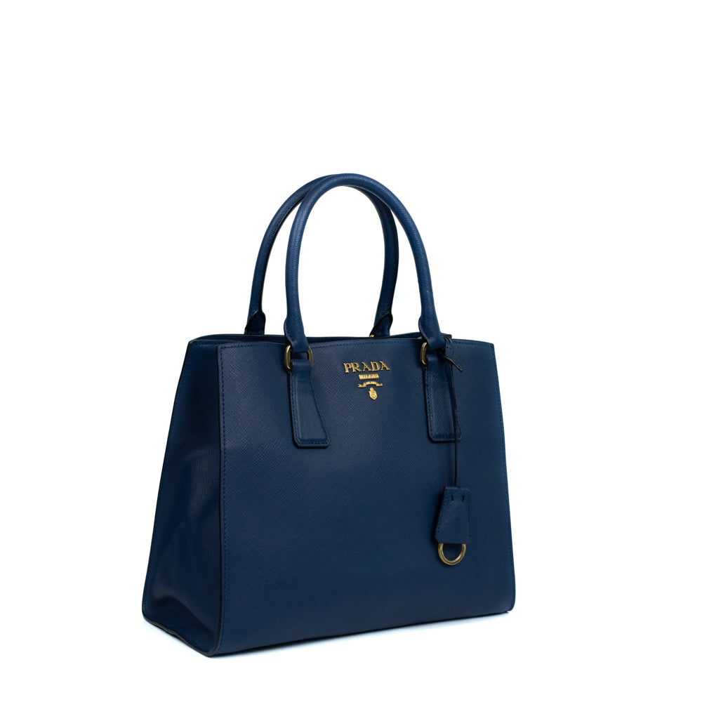 prada saffiano navy blue