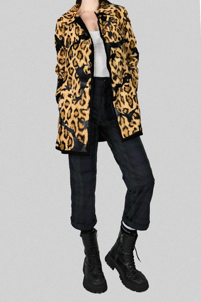 zara leopard faux fur coat