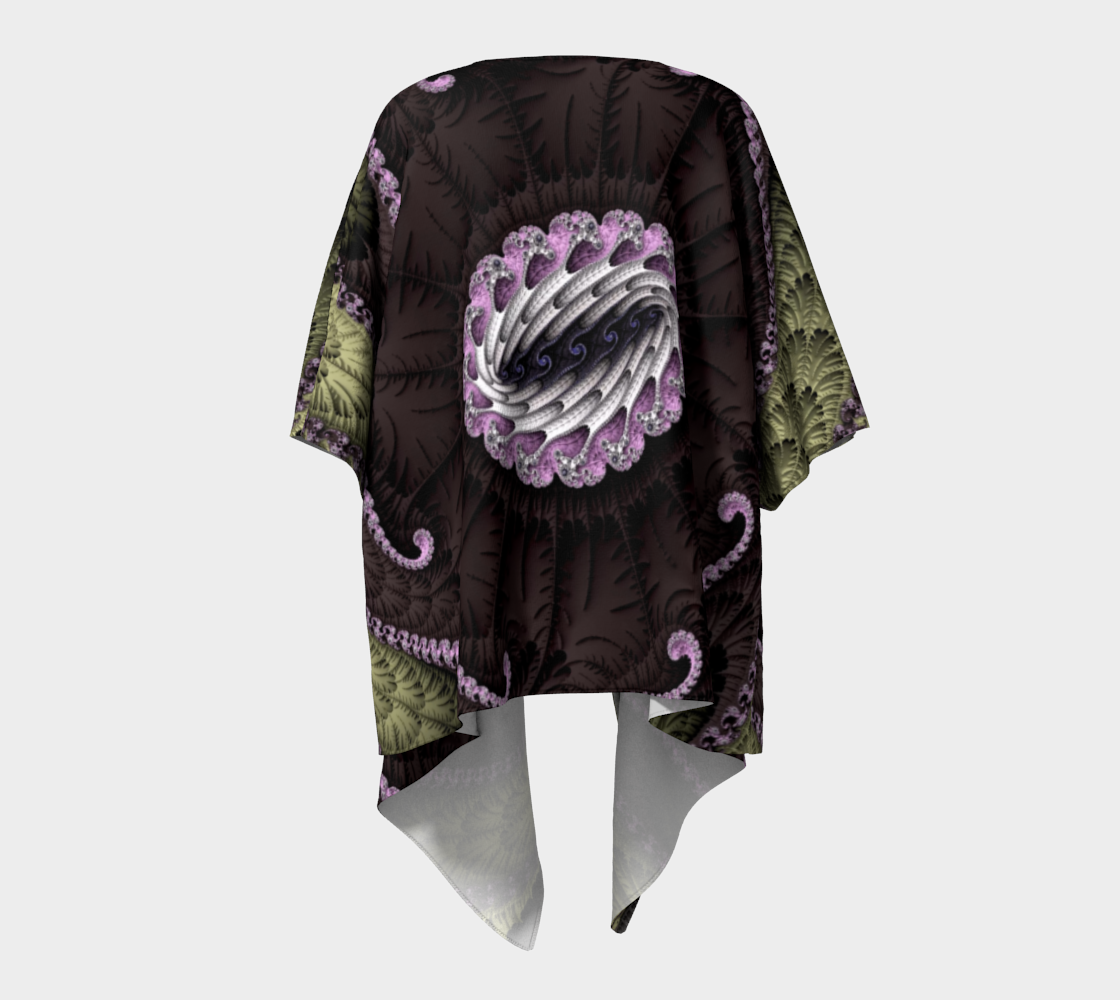 #fractalwraps Unique Chocolate Custom Draped Kimono