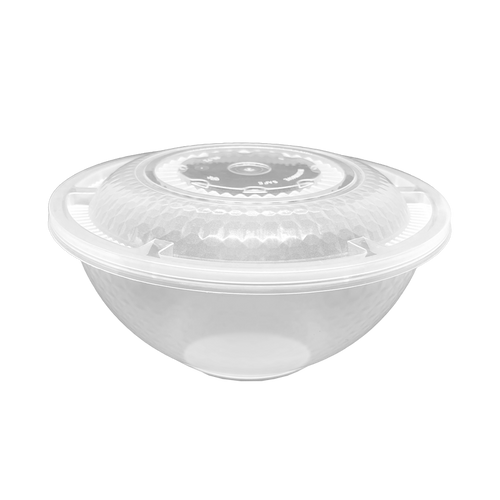CCF 72OZ(D215MM) Premium PP Injection Plastic Soup Bowl with Lid - 120 Sets/Cases (Microwavable)