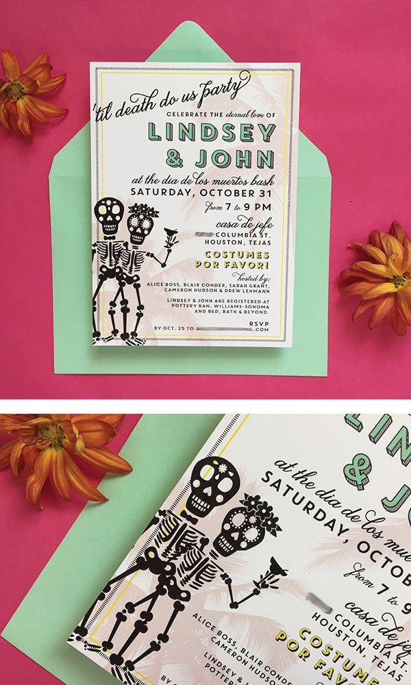 Day of the Dead Couples Wedding Shower Invitation