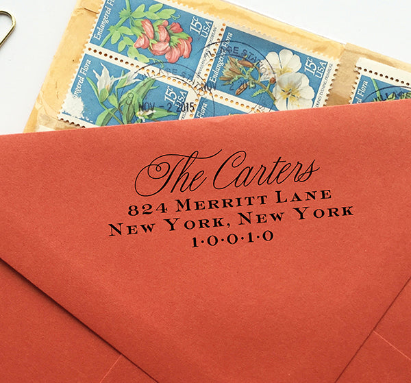 Classic Calligraphy Return Address Stamp