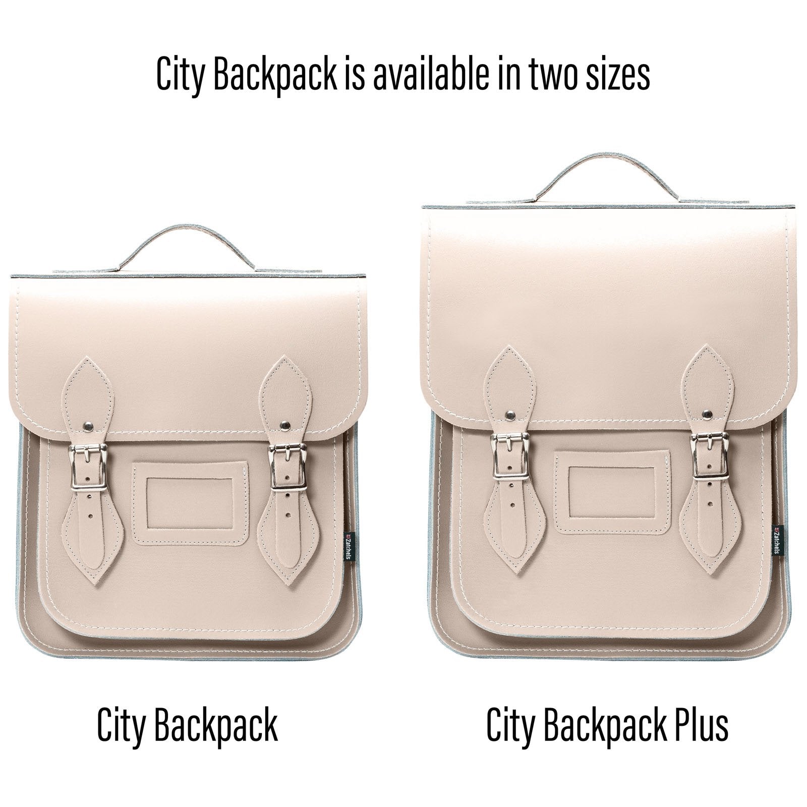 Handmade Leather City Backpack - Iced Coffee - Plus