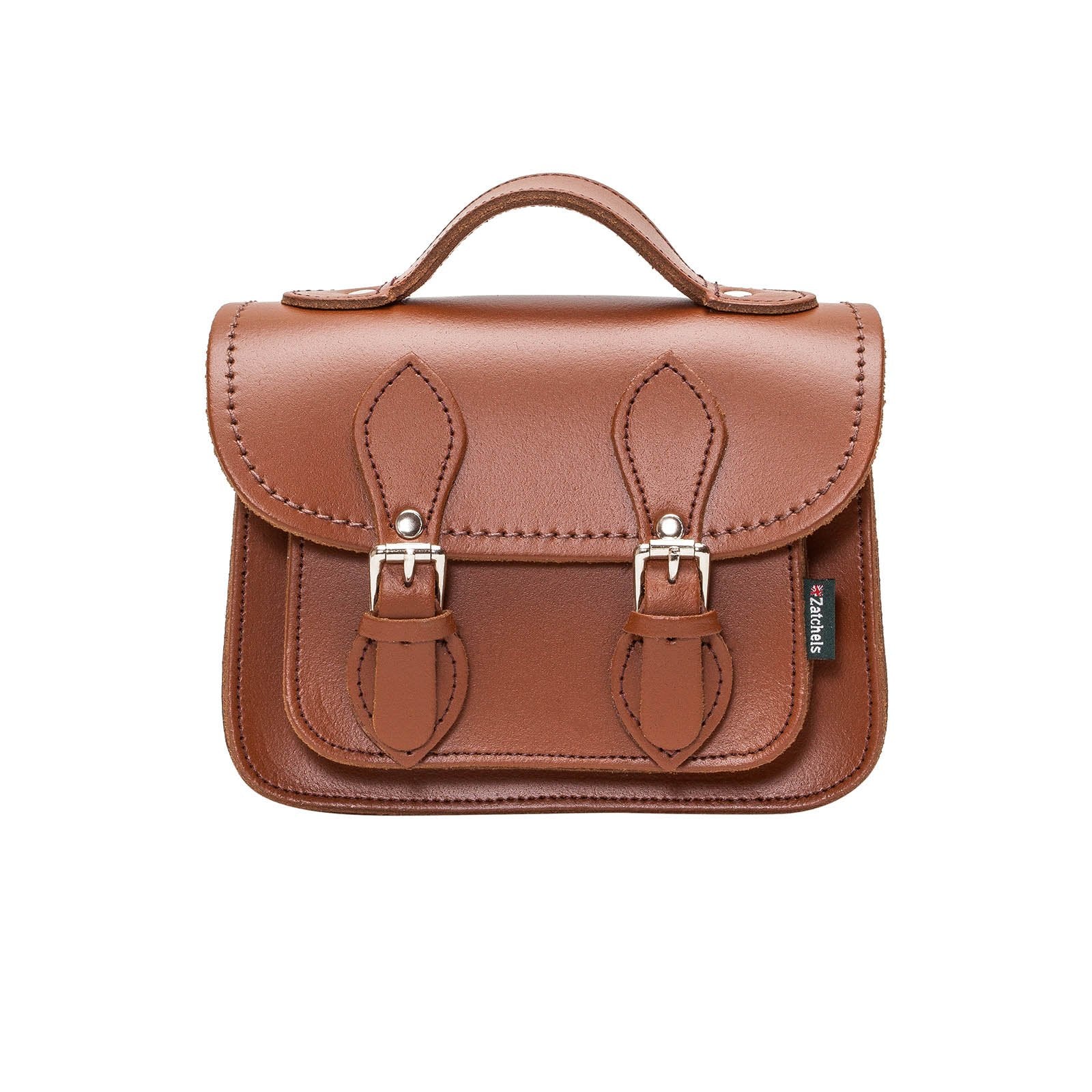 Handmade Leather Micro Satchel - Chestnut - Small