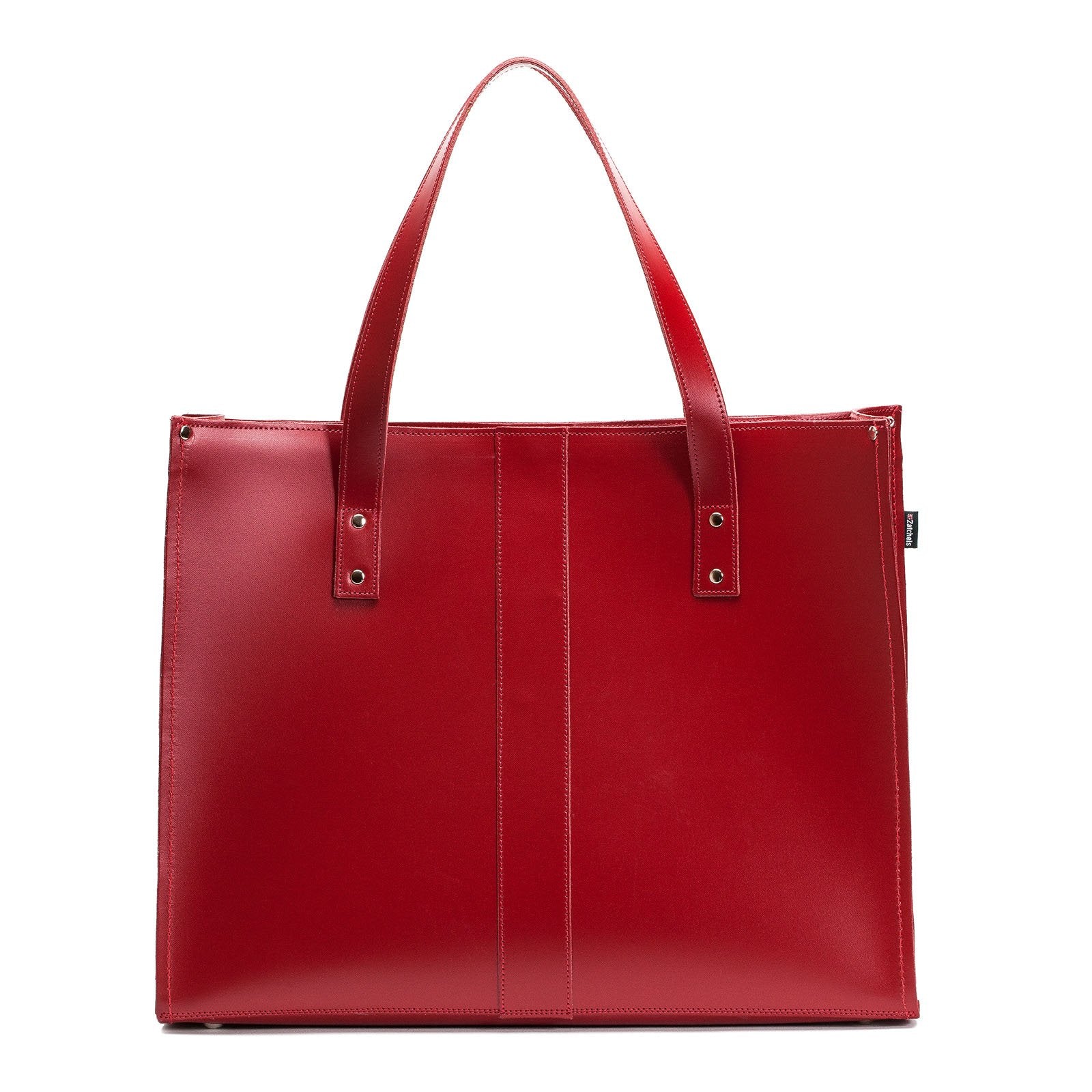 Handmade Leather Shopper - Red