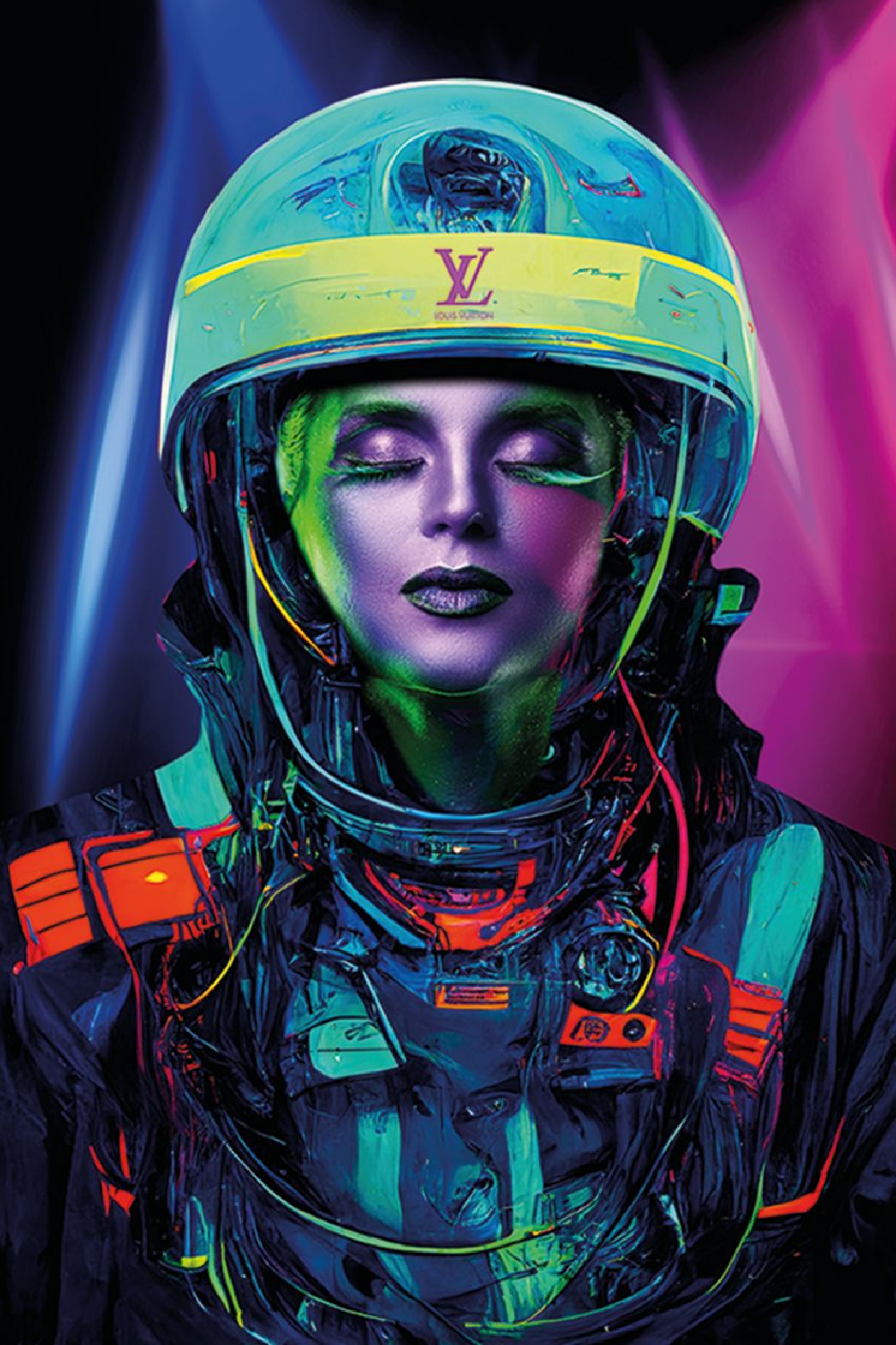 Neon Astronaut Photographic Art Andrew Martin Oroa 7036