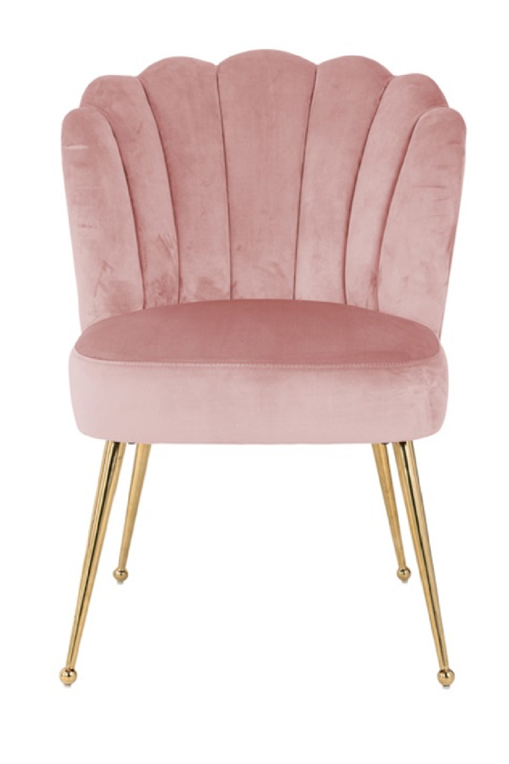 in de tussentijd niettemin ballon Scalloped Pink Velvet Chair | OROA Pippa | OROA.com