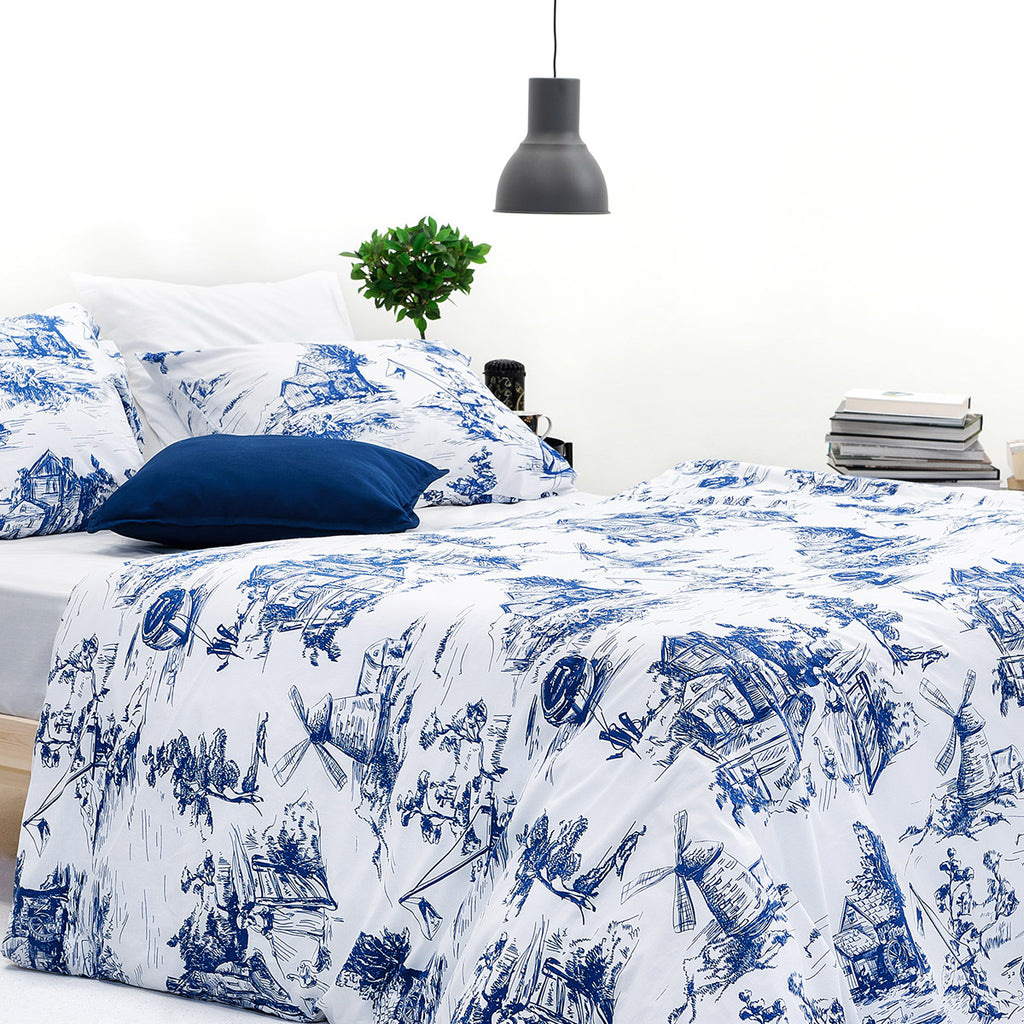 toile quilt cover