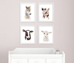 Farm Animal Nursery Print Set