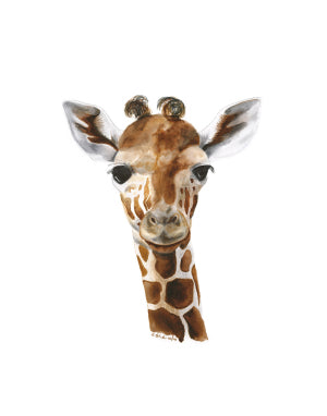 Portrait Baby Giraffe Animal Print