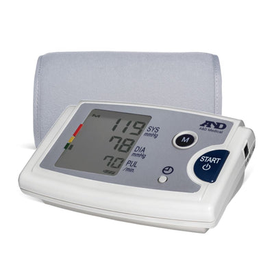 A&D Medical Quick Response Upper Arm Digital Blood Pressure Monitor with Pre-formed Arm cuff, Fits arms 9" to 17", UA-787EJ
