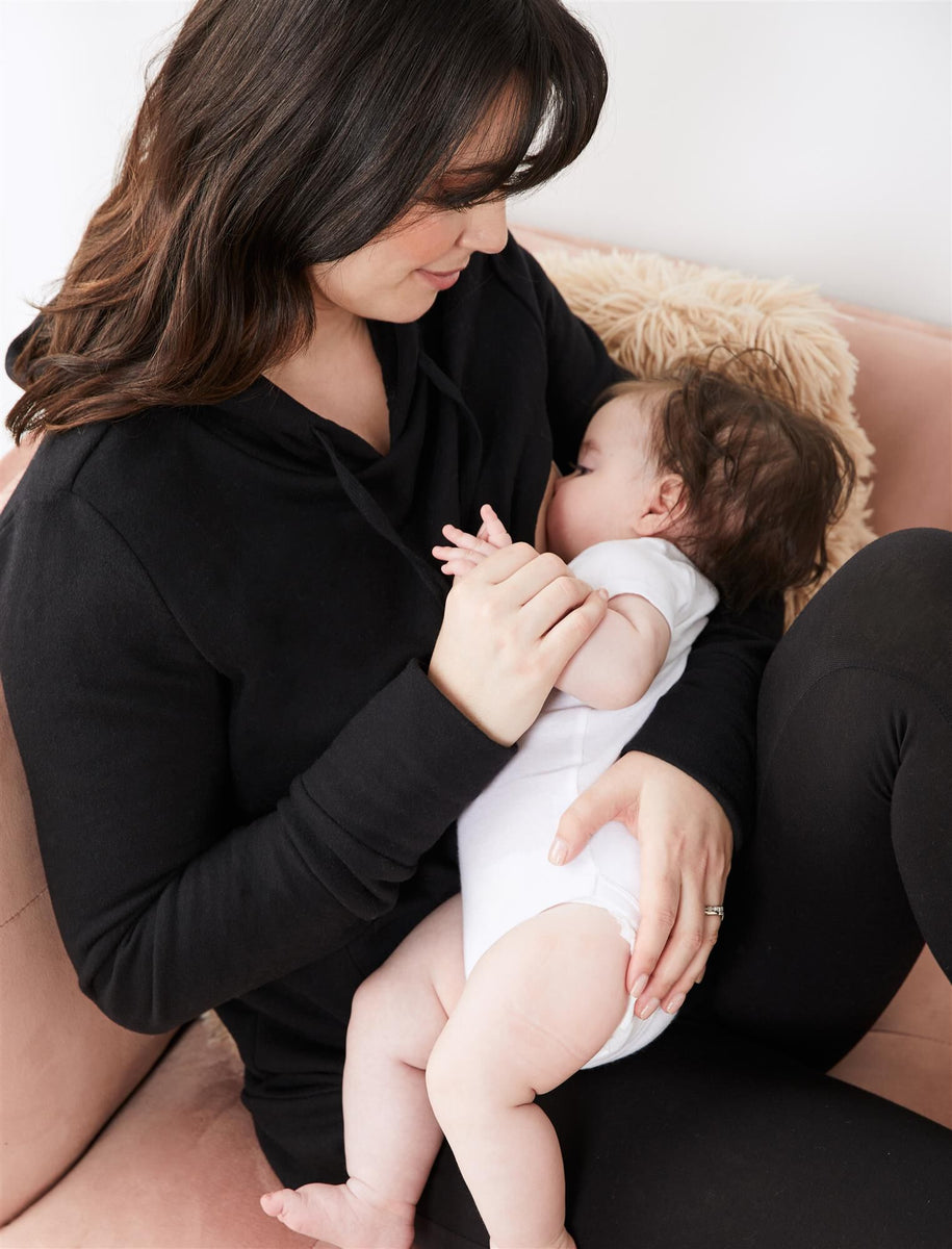 side zip nursing hoodie