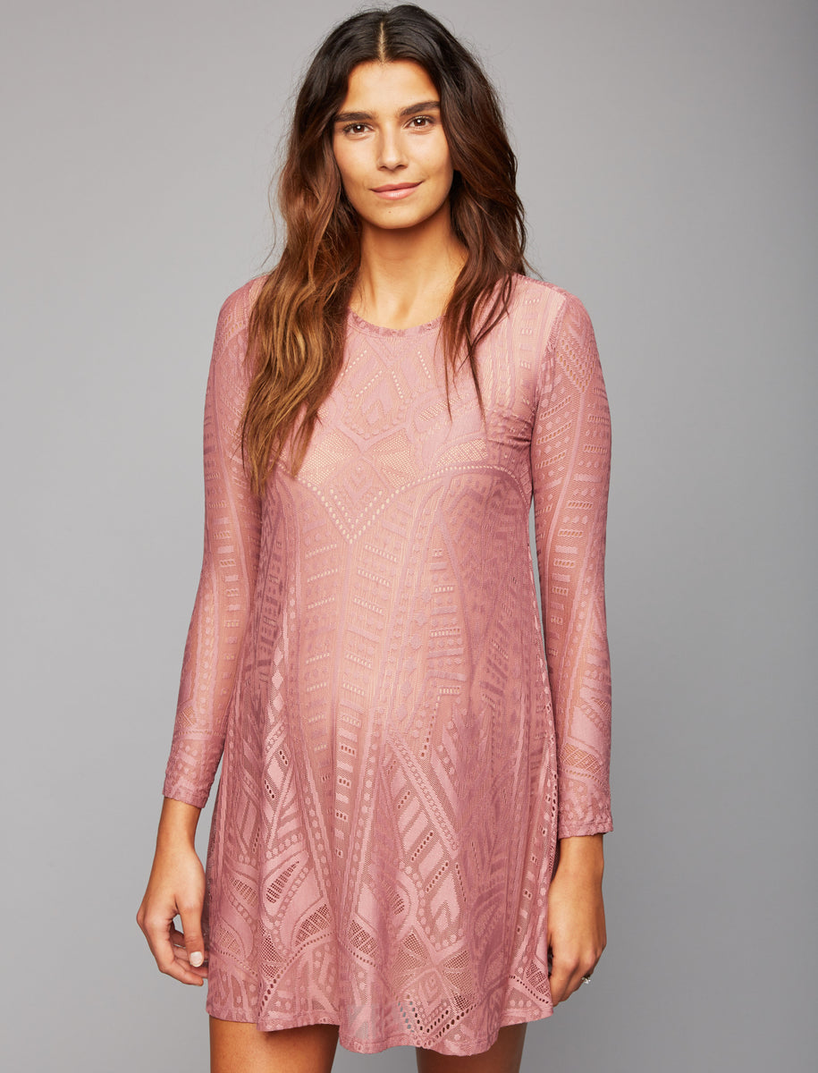 bcbgmaxazria lace long sleeve maternity dress