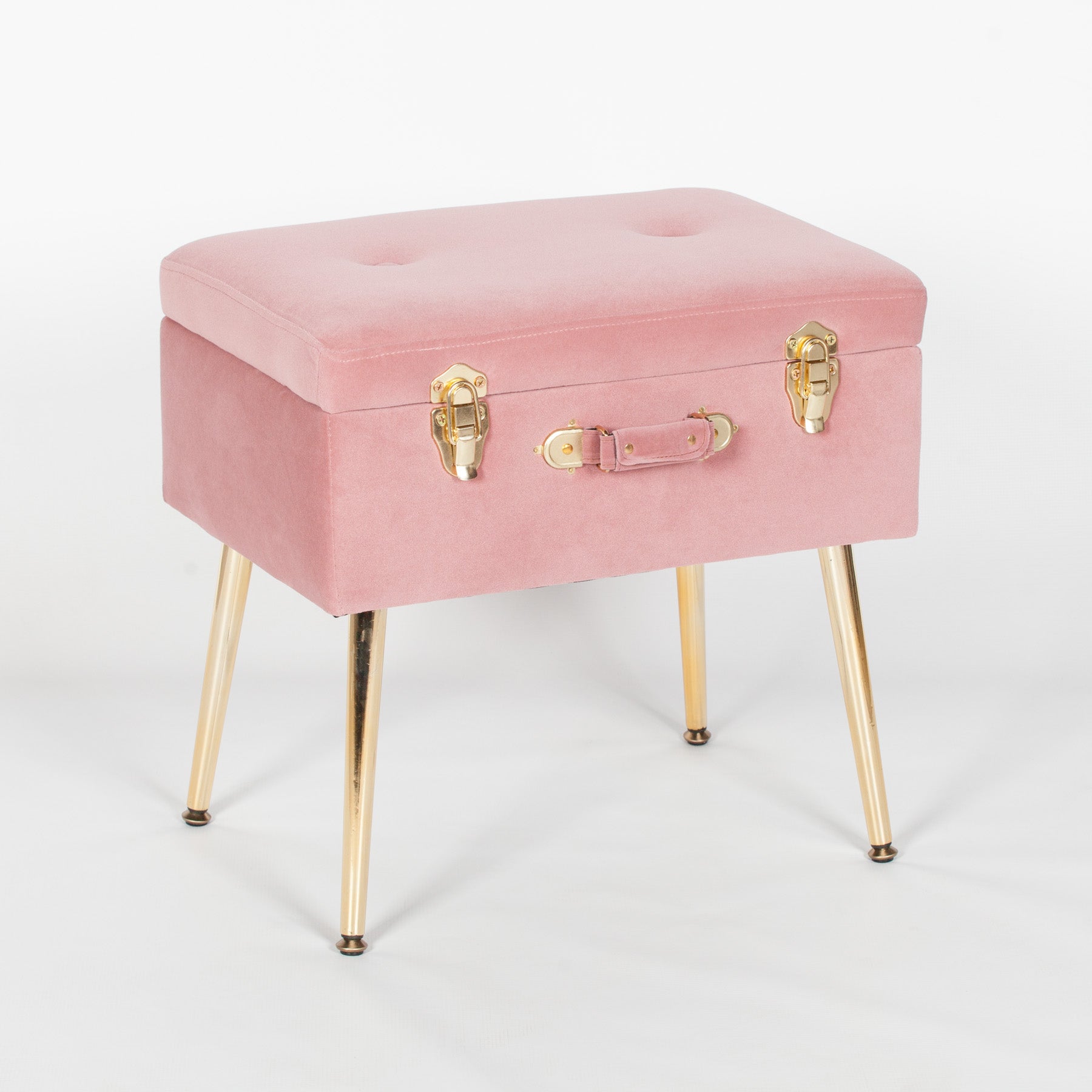 pink suitcase stool