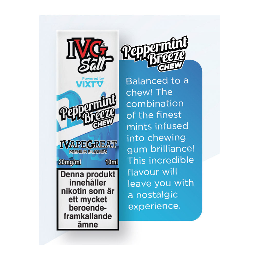 Ivg Salts Peppermint Breeze Vape Juice Vapor Sweden Distribution Ab