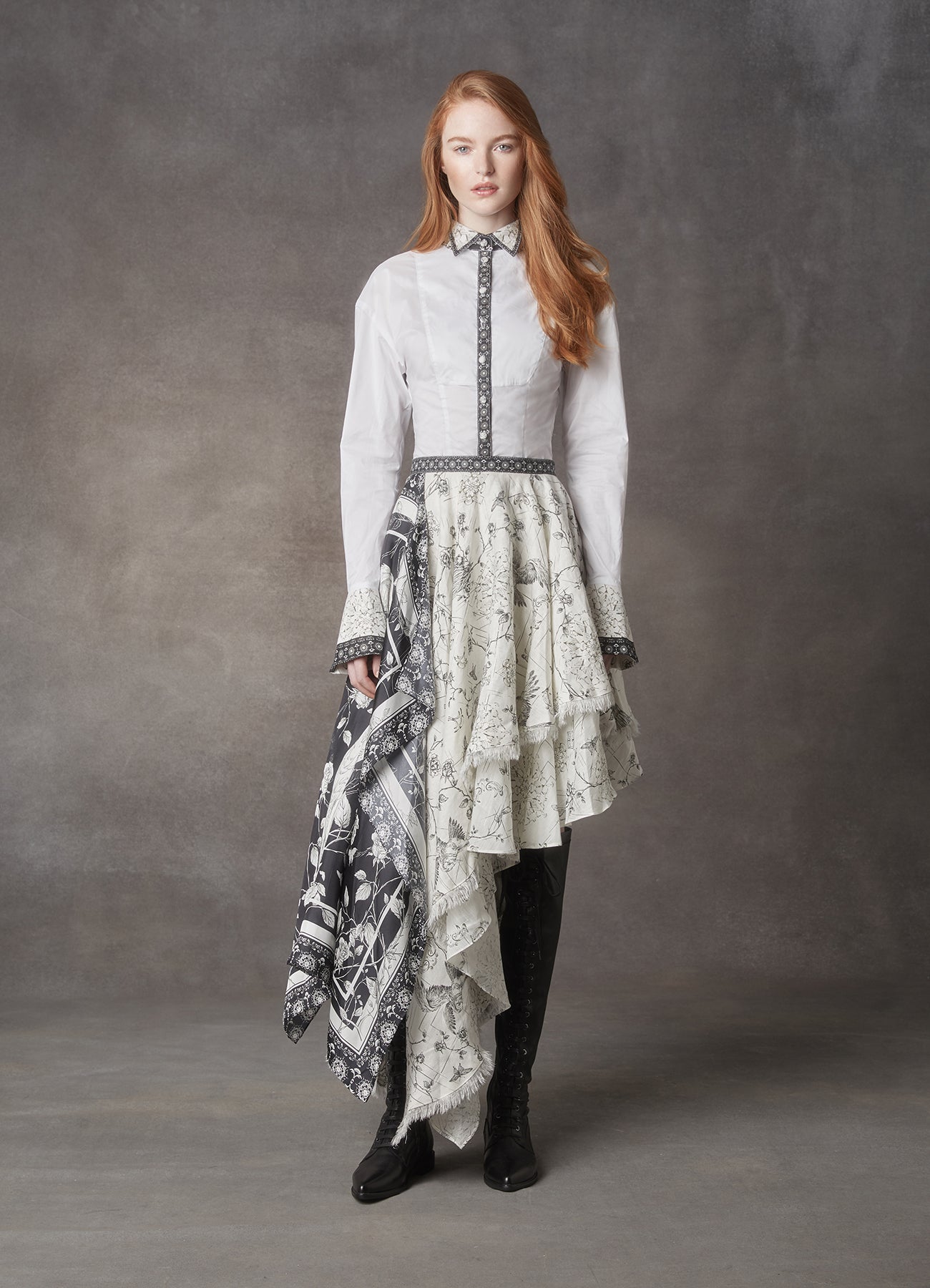 Venus Asymmetrical Scarf Skirt - LEO & LIN