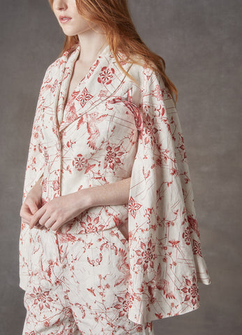 Red Venus Batwing Tailored Coat
