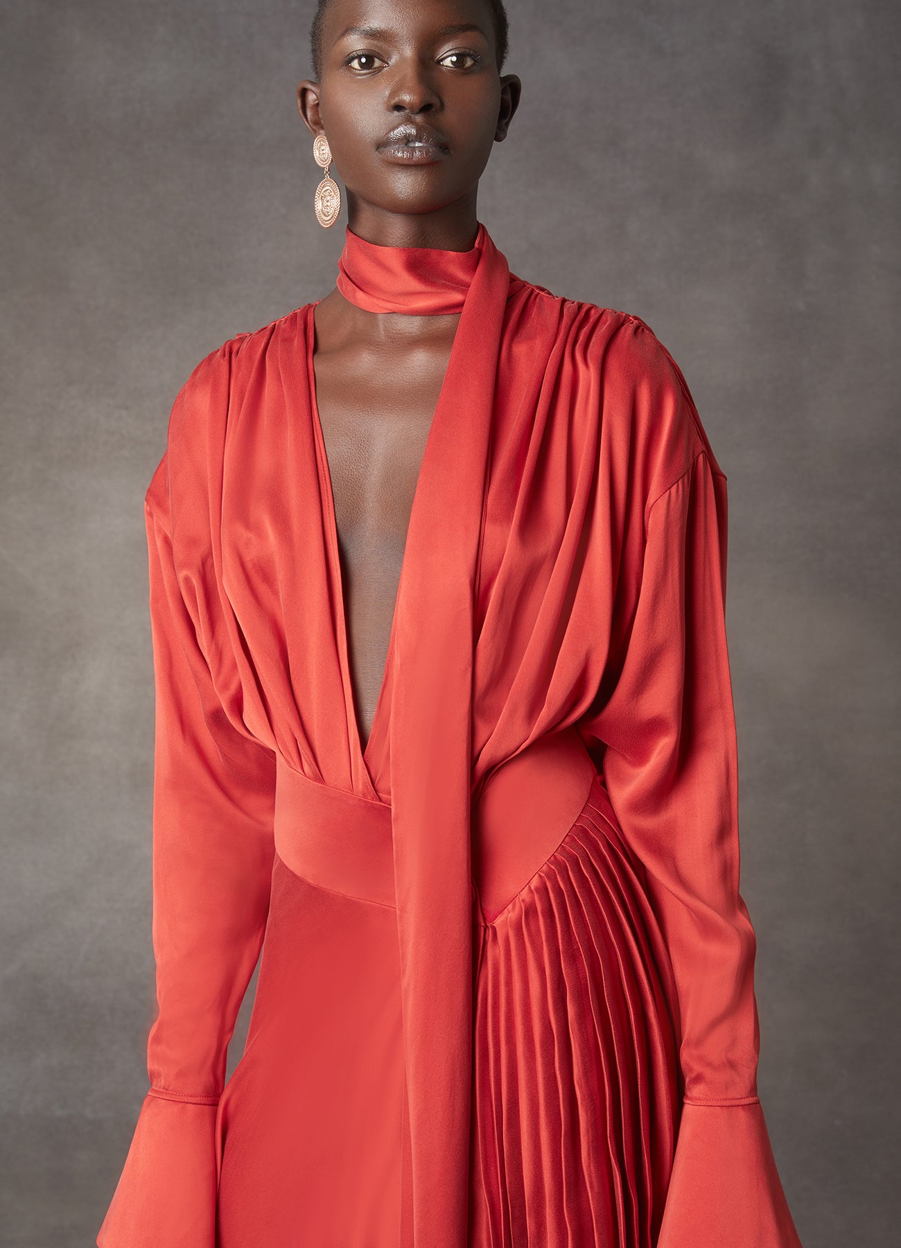Apollo Red Silk Dress - LEO & LIN