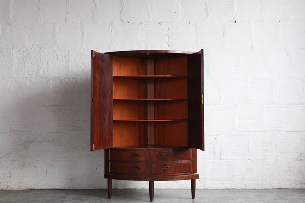 Danish Rosewood Corner Cabinet The Good Mod