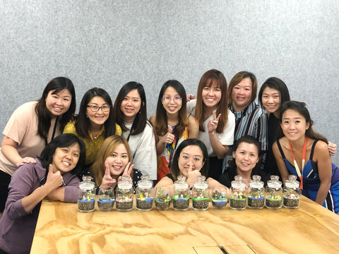 Corporate terrarium workshop conducted at Facebook Office