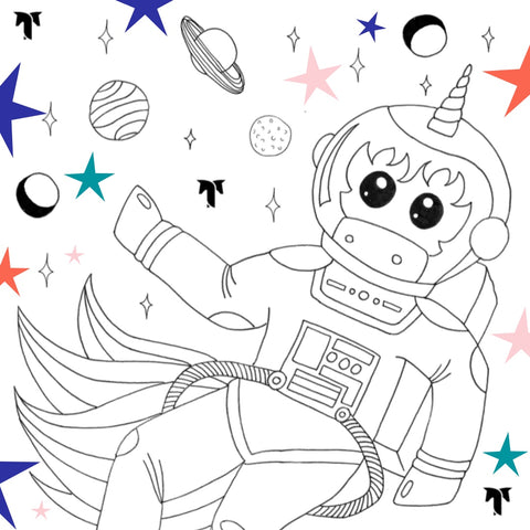 AstroCorn Coloring Page